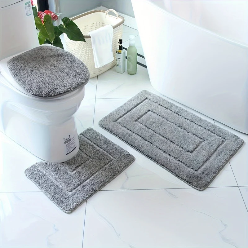 Luxe Driedelige Badmat Set – Comfort & Grip | Ymonde ©