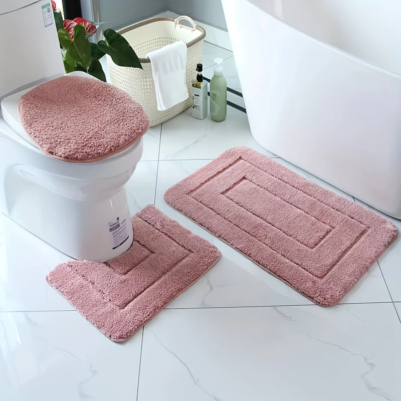Luxe Driedelige Badmat Set – Comfort & Grip | Ymonde ©
