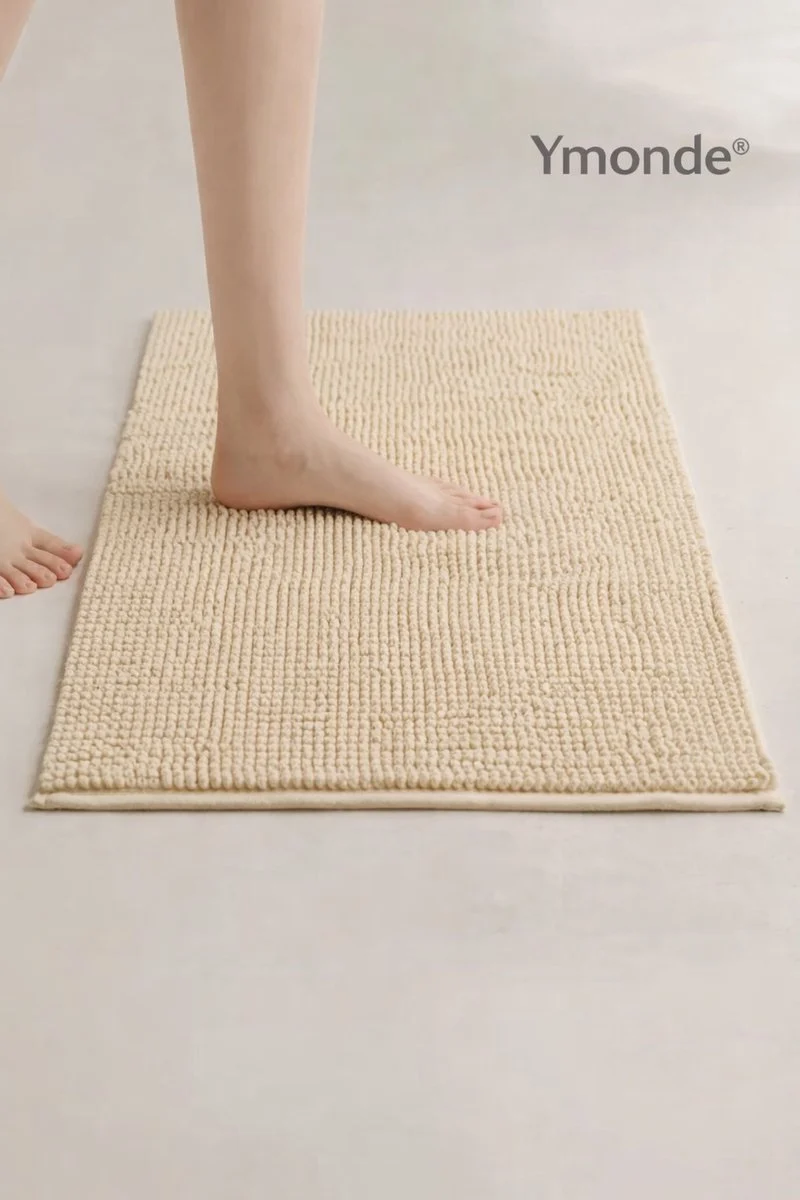 Khaki Anti‑Slip Badmat 40×60 cm – Noppenpatroon Douchemat | Ymonde ©
