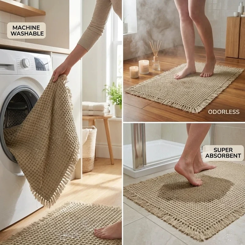 Ymonde Badmat – Ultra Absorberend & Snel Droog voor Dagelijks Gebruik