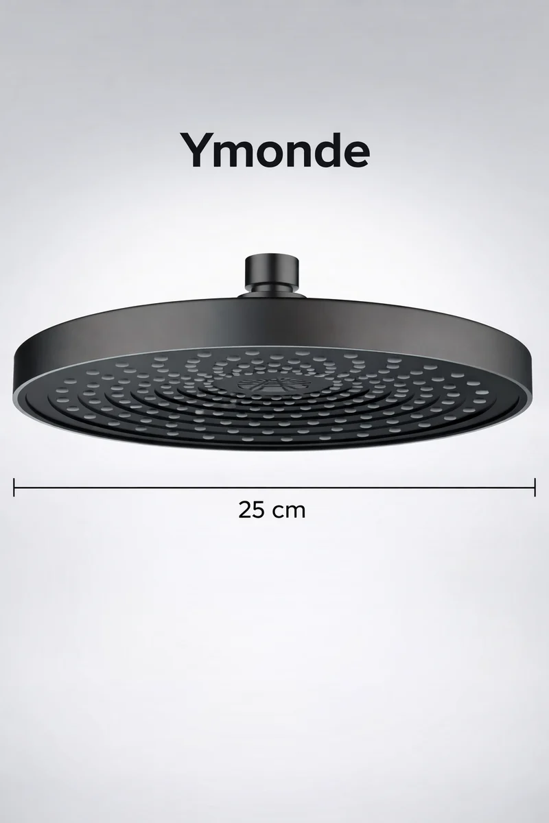 Donkergrijze Douchekop Ø25 cm – Grote Regendouche | Ymonde®