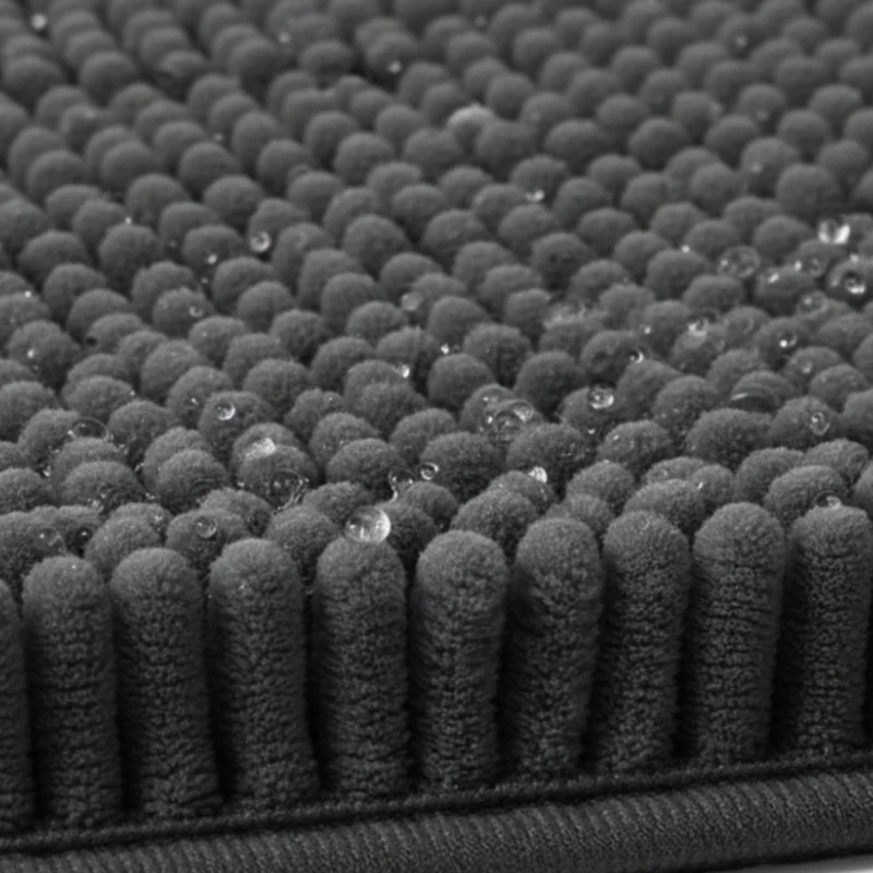 Zwarte Badmat 90×60 cm – Anti-Slip & Absorberend – Badkamermat