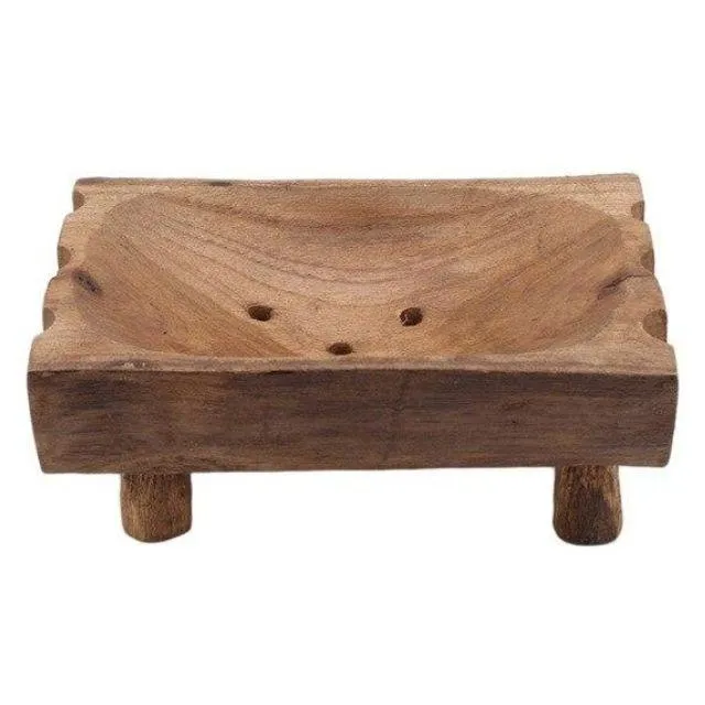 Porte savon bois avec pieds