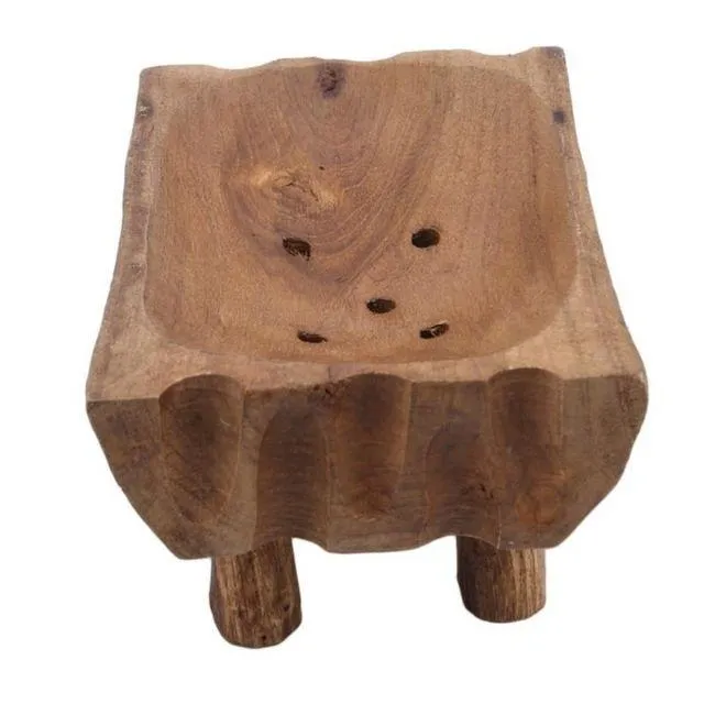 Porte savon bois avec pieds