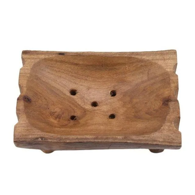 Porte savon bois avec pieds
