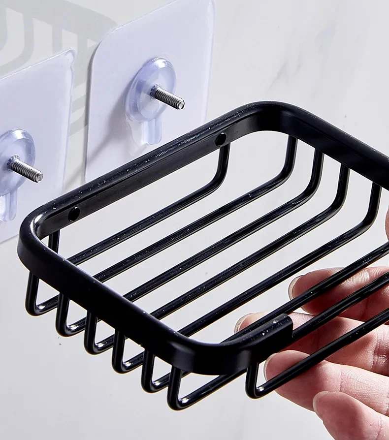 Porte savon mural aluminium avec grille