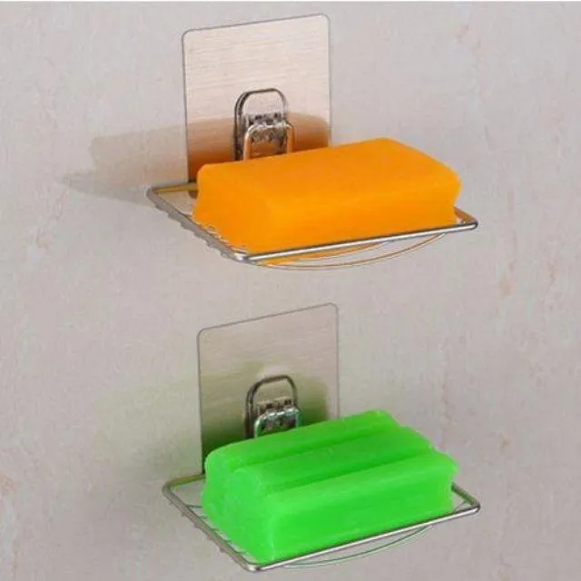 Porte savon pour douche avec grille en inox