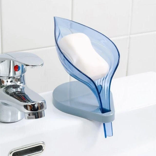 Porte savon transparent avec écoulement