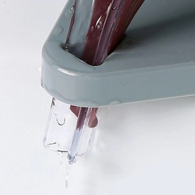 Porte savon transparent avec écoulement