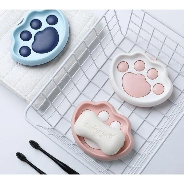 Porte savon mural - Patte de chat