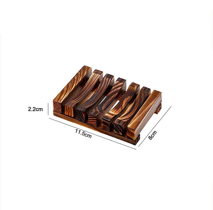 Porte savon en bois brun