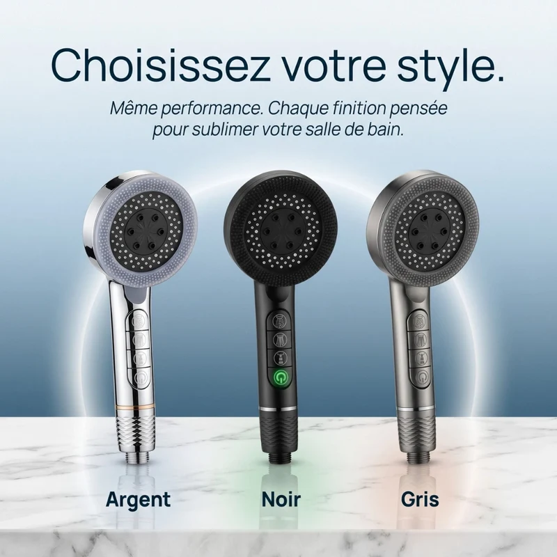 Pommeau de douche économique connecté avec filtre