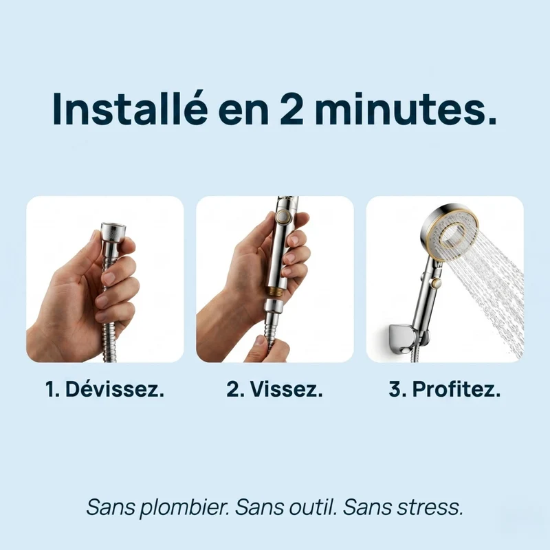 Pommeau de douche brumisateur économique