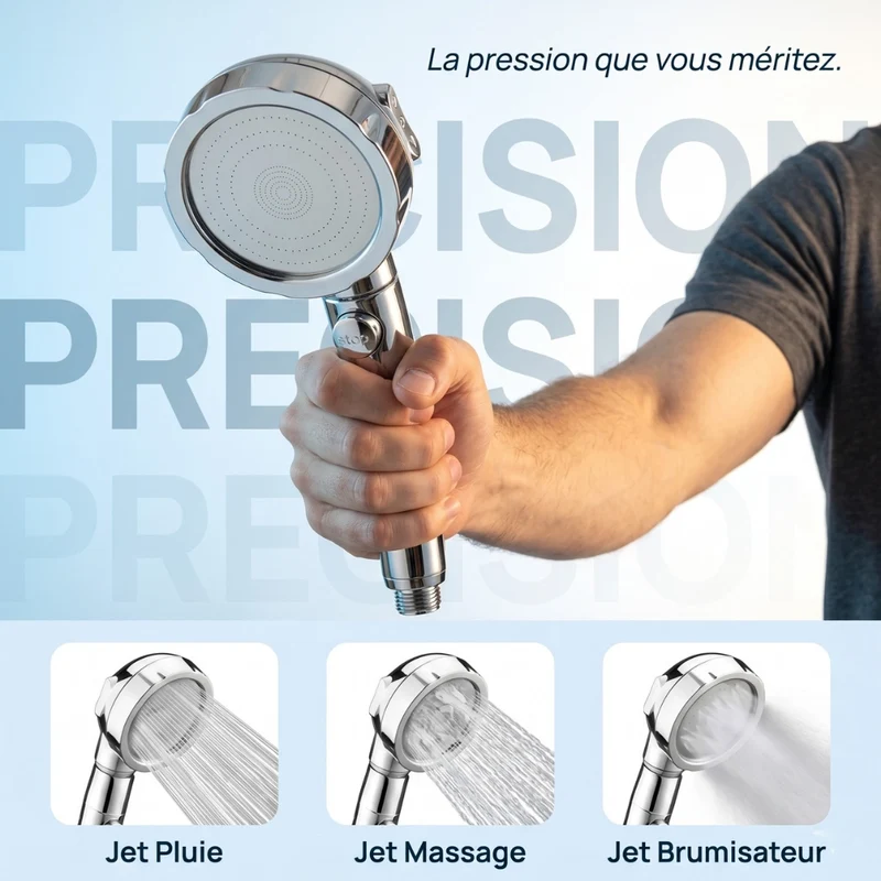 Pommeau de douche à économie d’eau