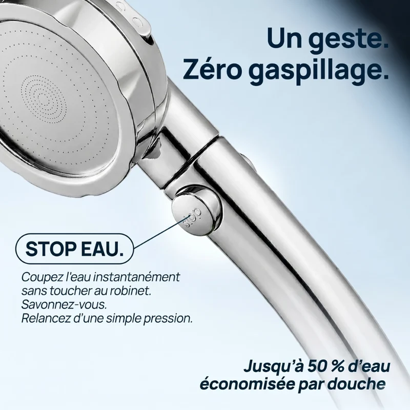Pommeau de douche à économie d’eau
