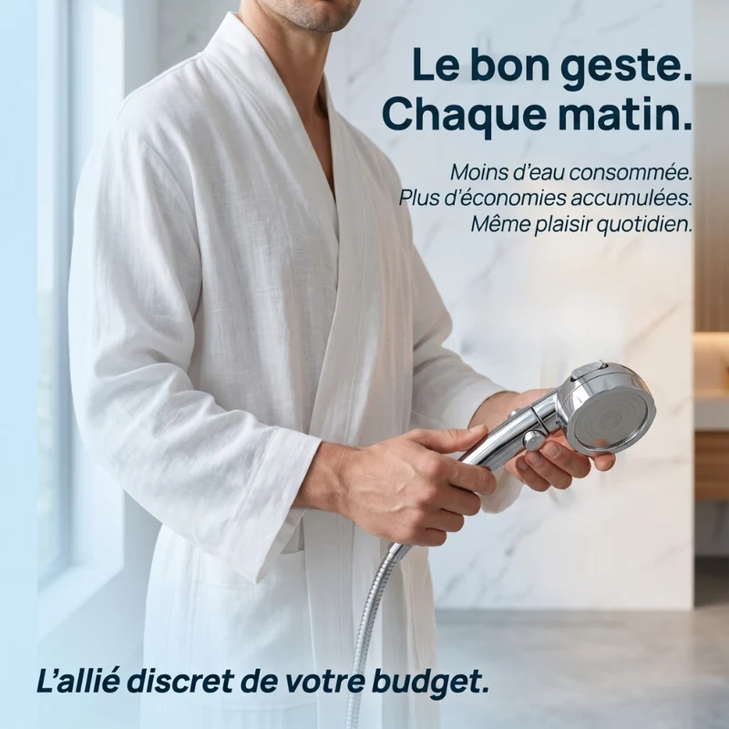 Pommeau de douche à économie d’eau