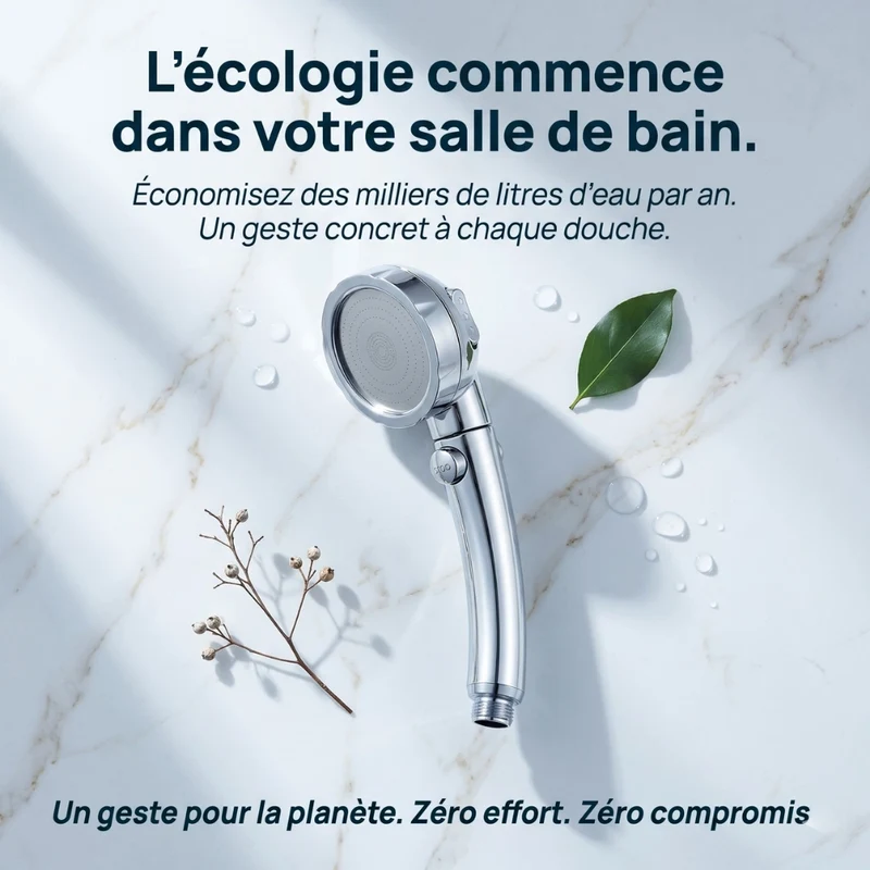 Pommeau de douche à économie d’eau