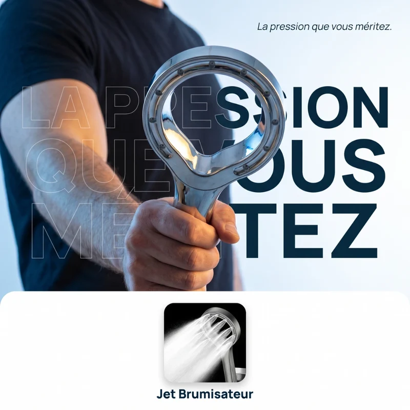 Pommeau de douche spa haute pression