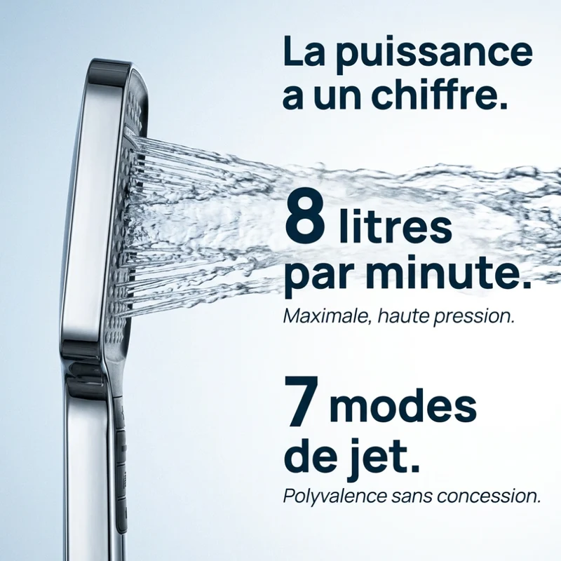 Pommeau de douche haute pression 3 en 1