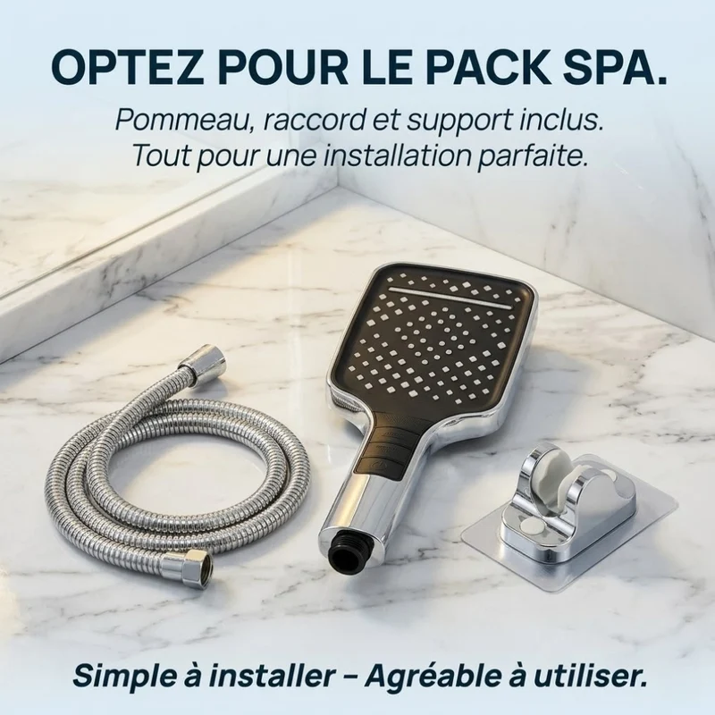 Pommeau de douche haute pression 3 en 1