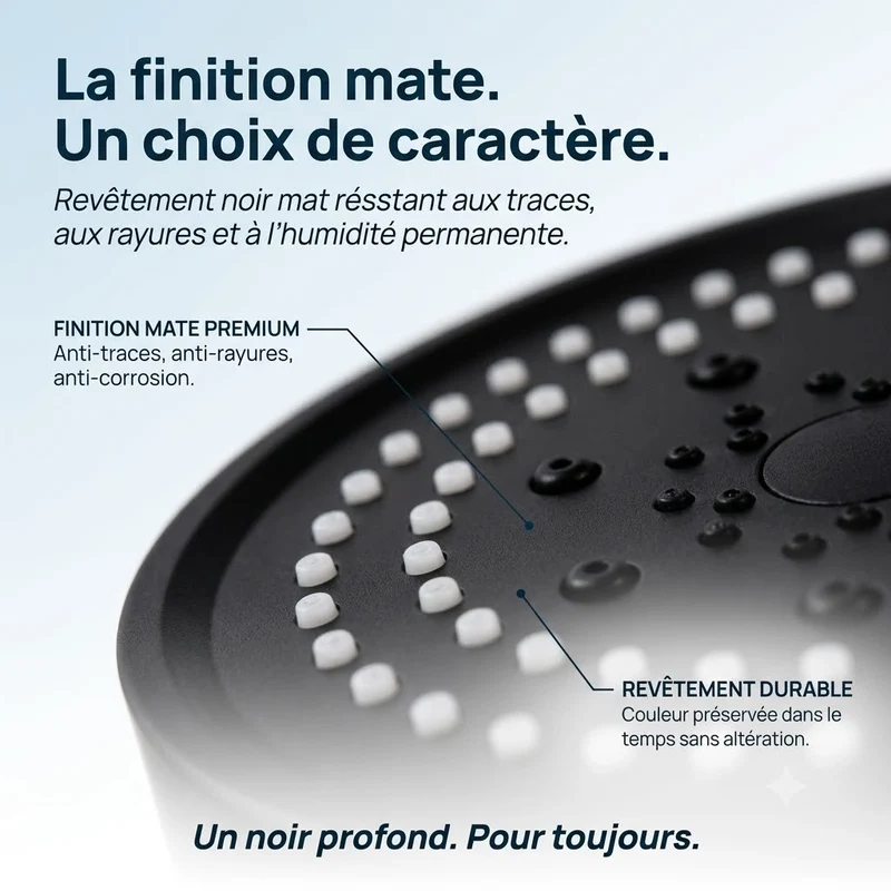 Pommeau de douche noir design