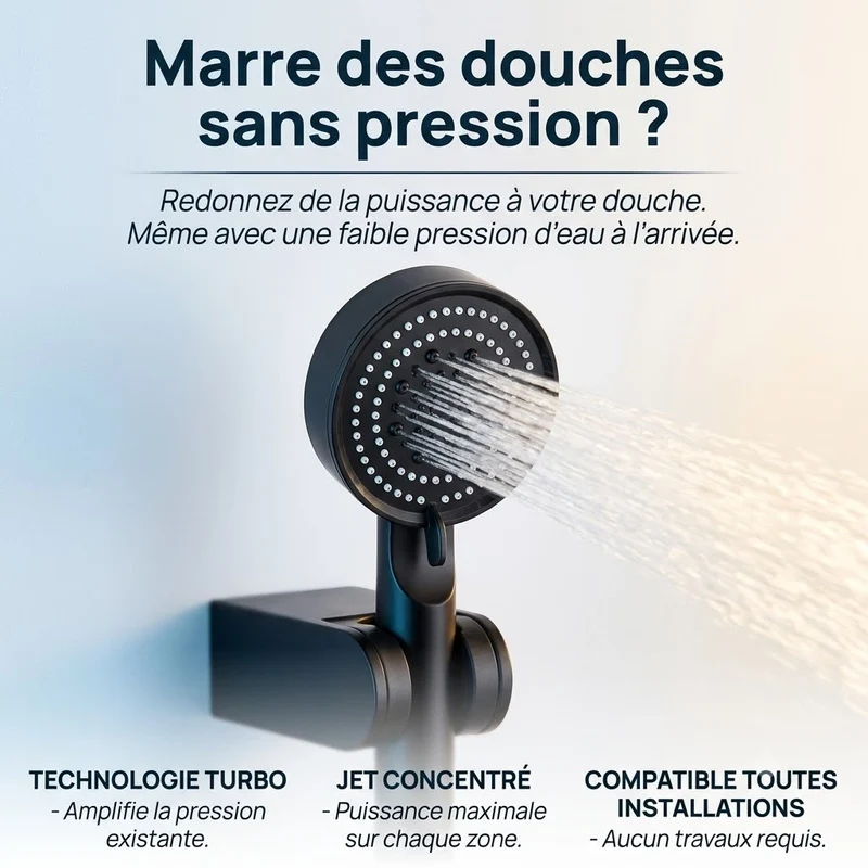 Pommeau de douche noir design