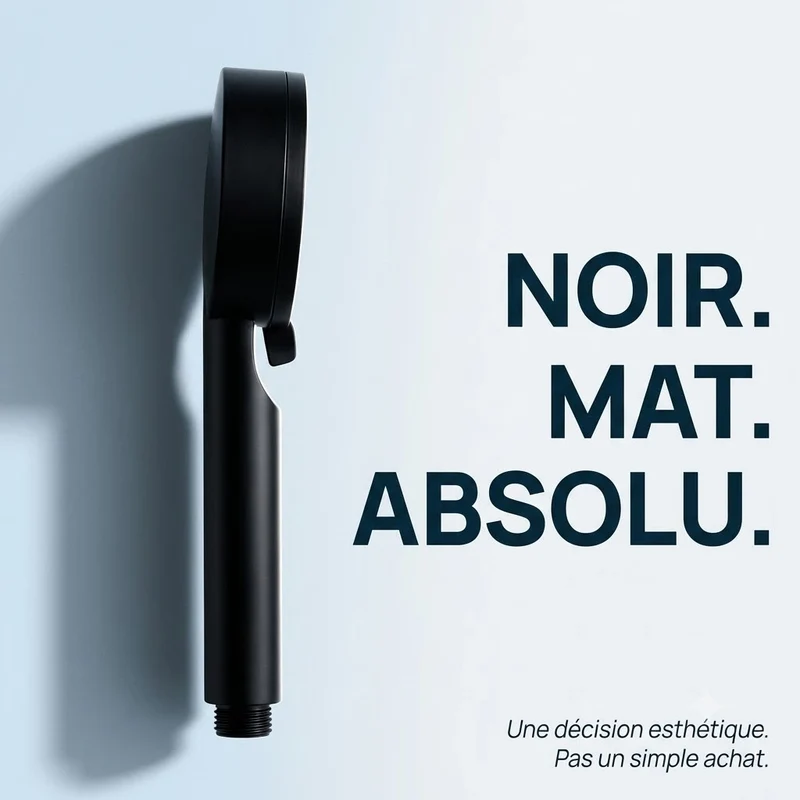 Pommeau de douche noir design