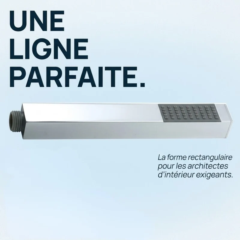 Pommeau de douche rectangulaire économie d'eau
