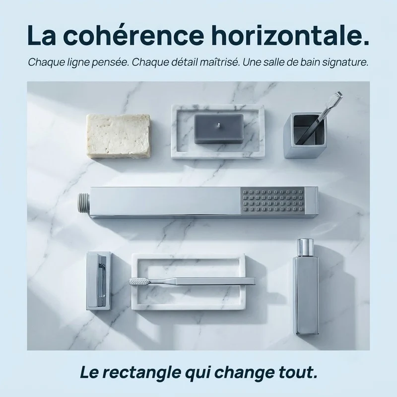 Pommeau de douche rectangulaire économie d'eau