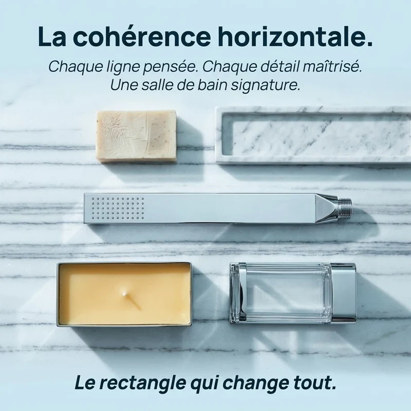 Pommeau de douche rectangulaire modern