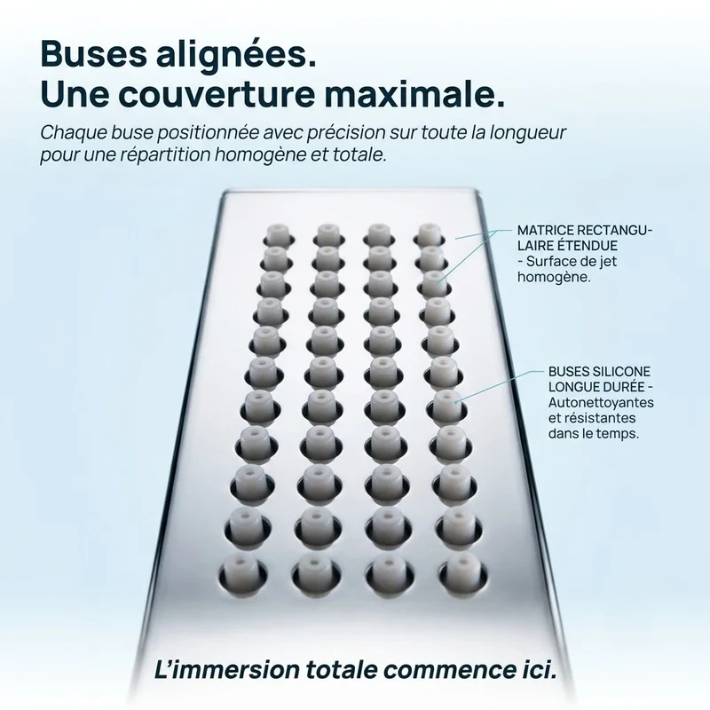 Pommeau de douche rectangulaire spa