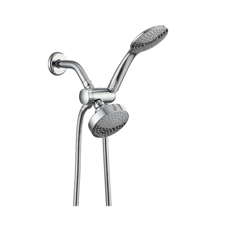 Pommeau de douche double haut débit chrome