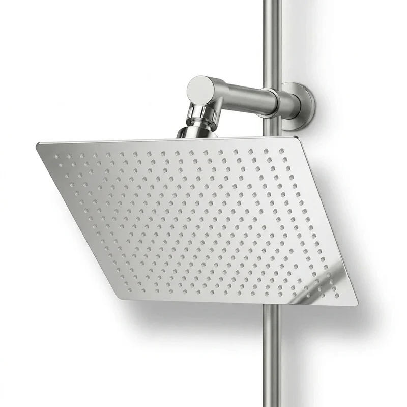 Pommeau de douche italienne carré en acier inoxydable