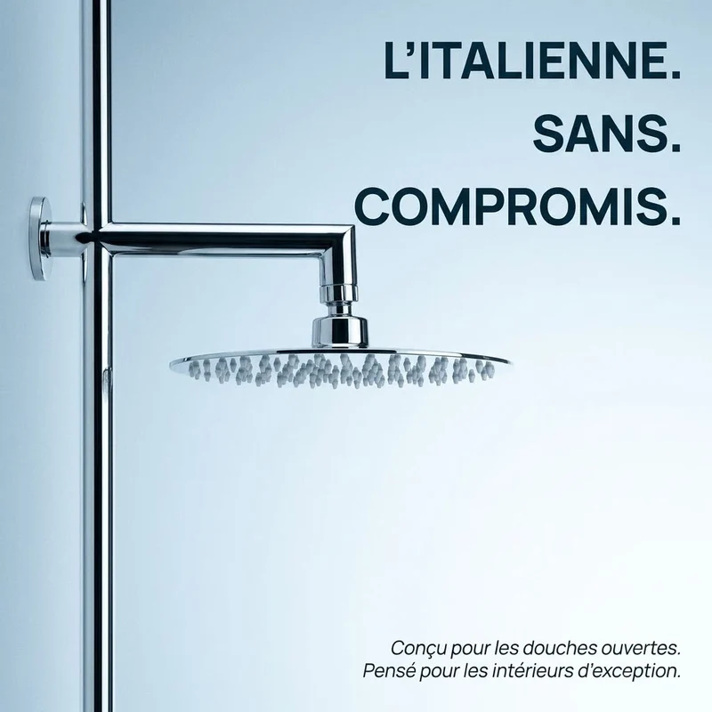 Pommeau de douche italienne rond en acier inoxydable