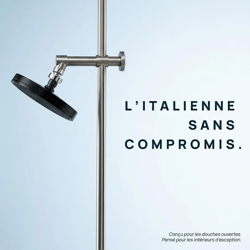 Pommeau de douche italienne noir 6 modes