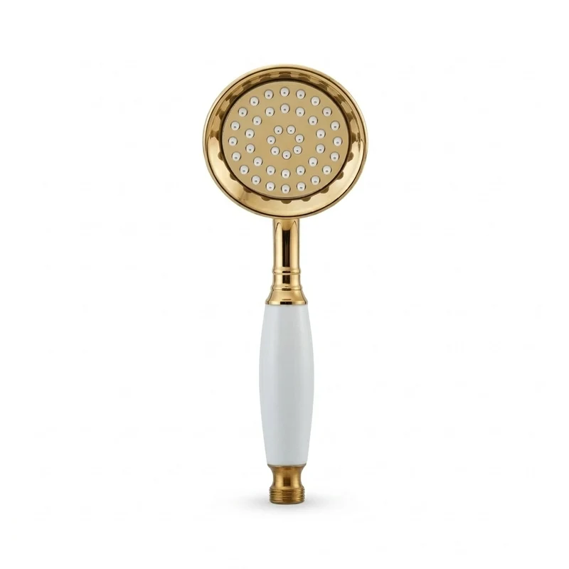 Pommeau de douche doré vintage à buses