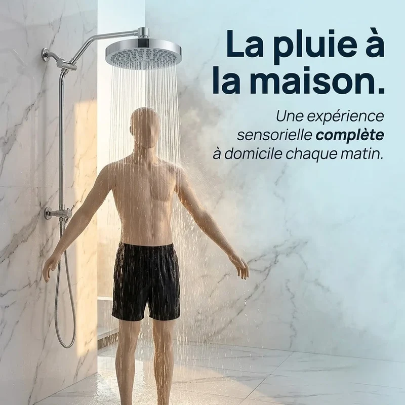Pommeau de douche à pluie rond haute pression