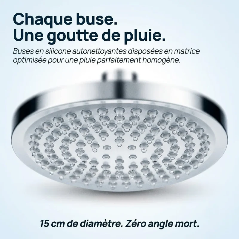 Pommeau de douche à pluie rond haute pression