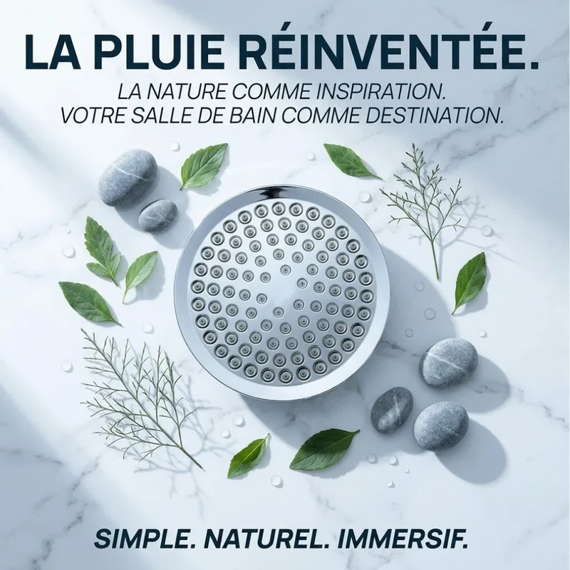 Pommeau de douche à pluie rond haute pression