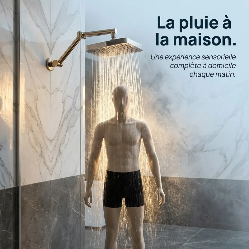 Pommeau de douche à pluie rectangulaire haute pression