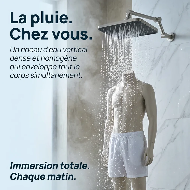 Pommeau de douche à pluie suralimenté