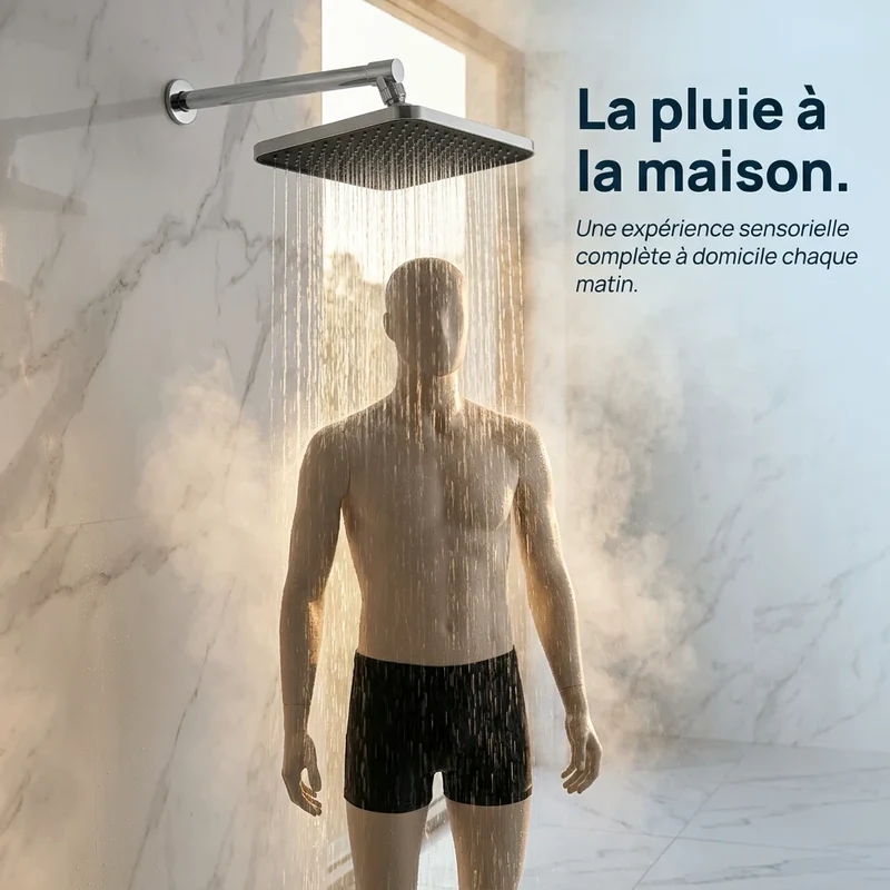 Pommeau de douche à pluie suralimenté
