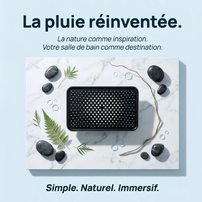 Pommeau de douche à pluie suralimenté