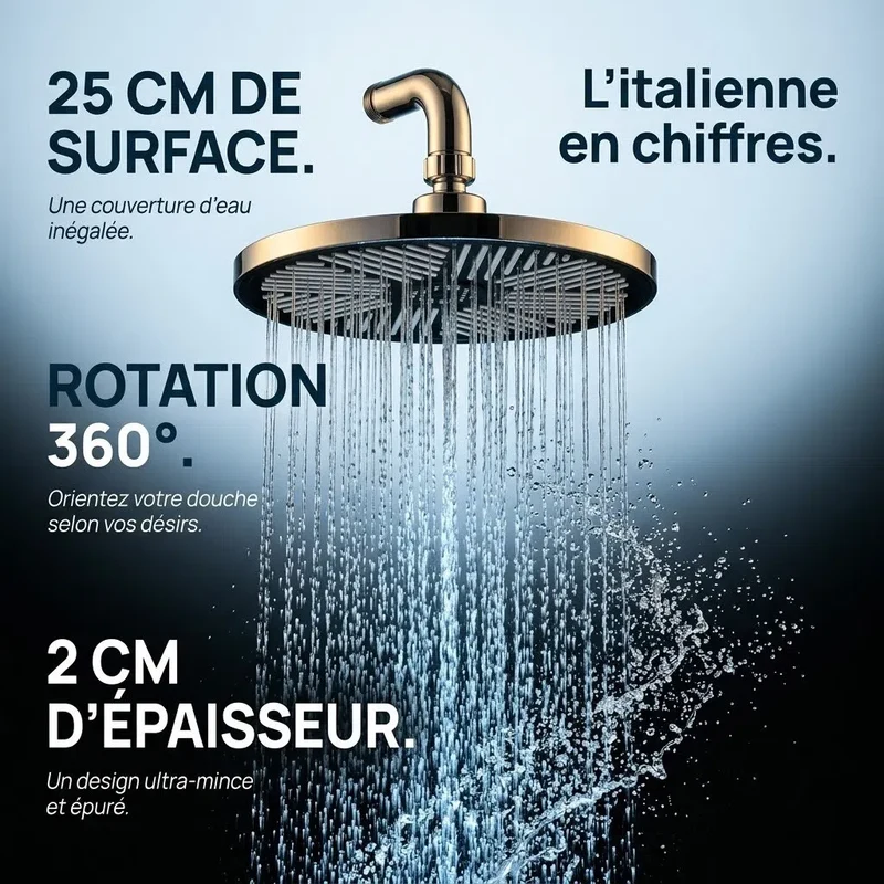 Pommeau de douche italienne à spirale
