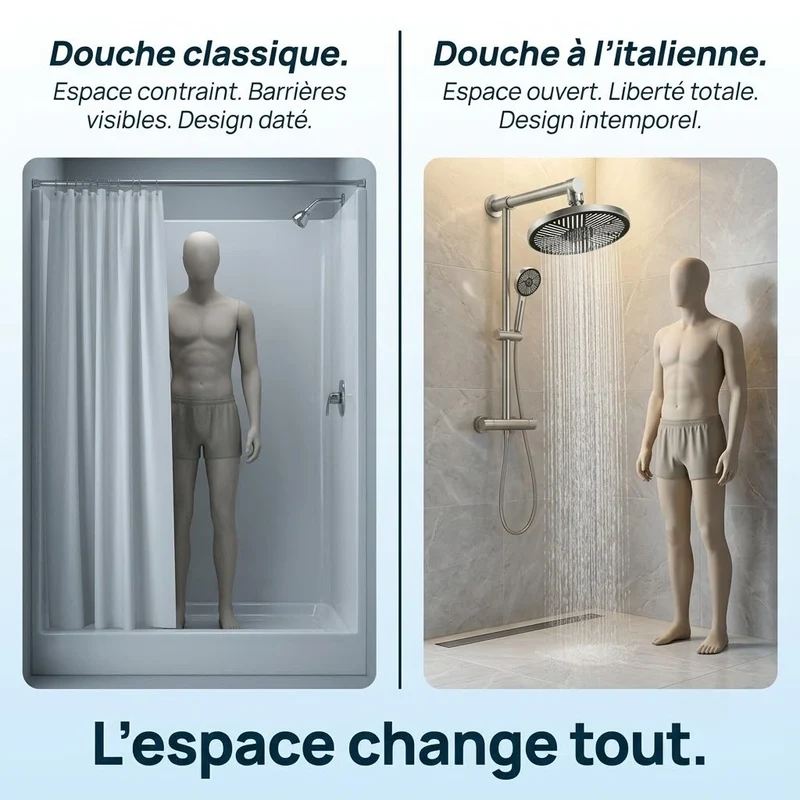 Pommeau de douche italienne à spirale