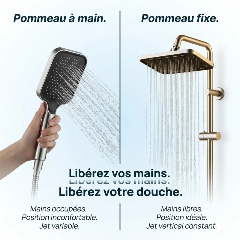 Pommeau de douche fixe grand panneau