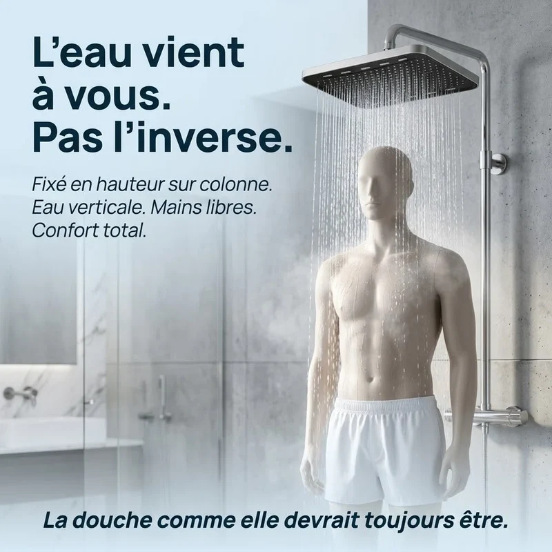 Pommeau de douche fixe grand panneau