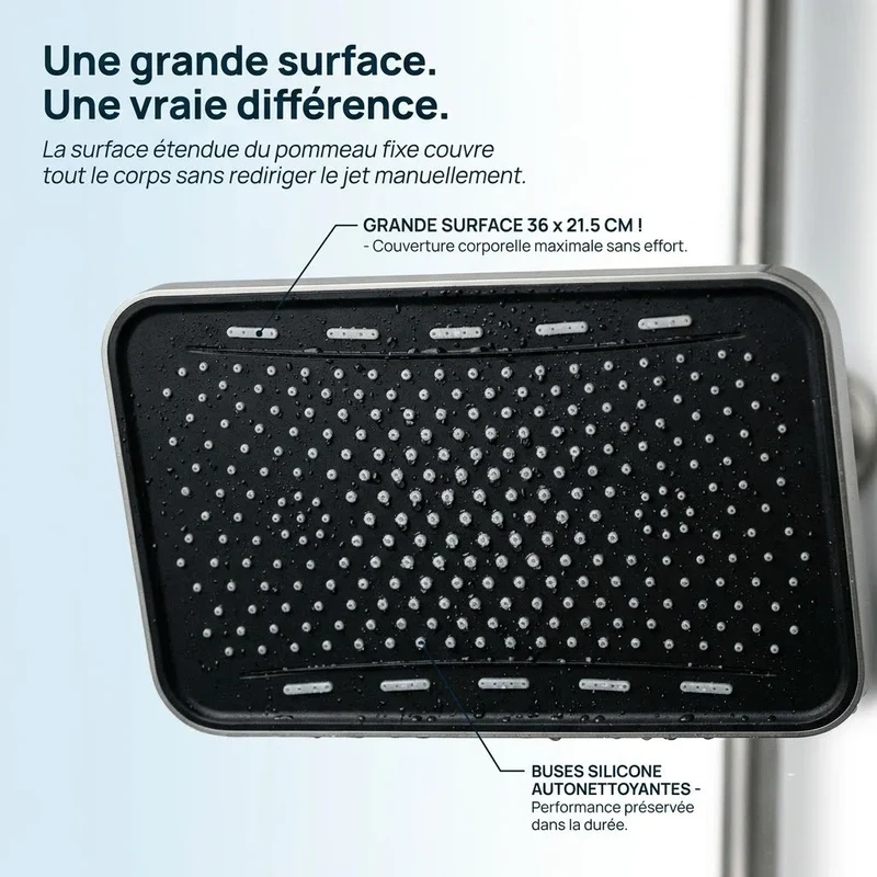 Pommeau de douche fixe grand panneau