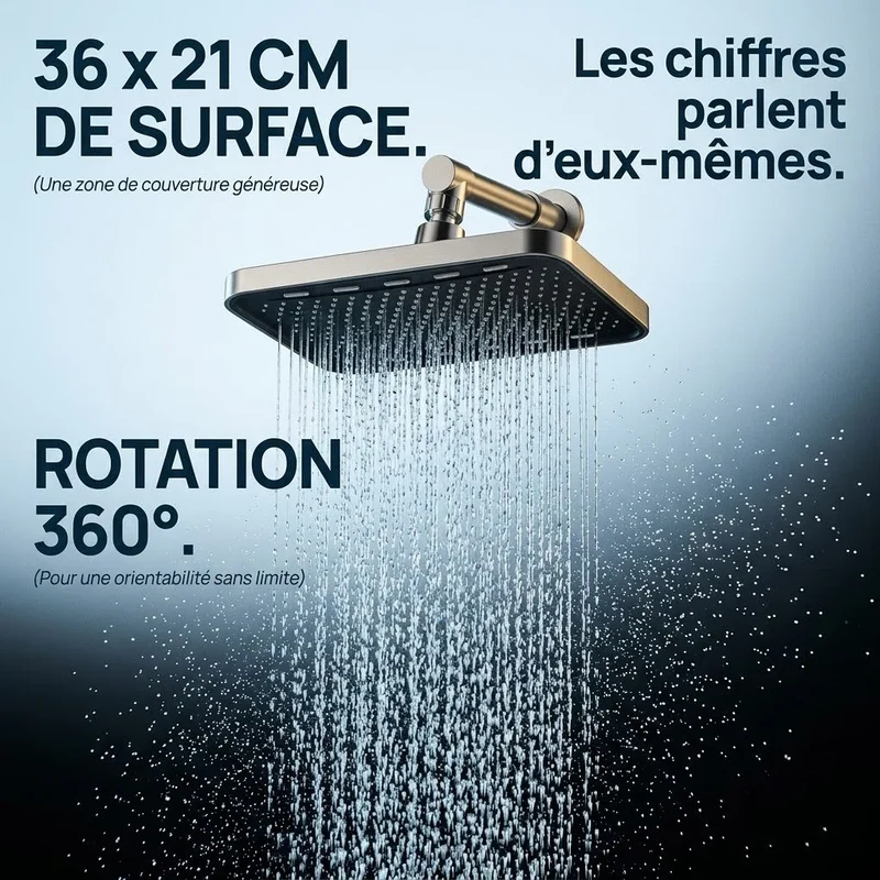 Pommeau de douche fixe grand panneau
