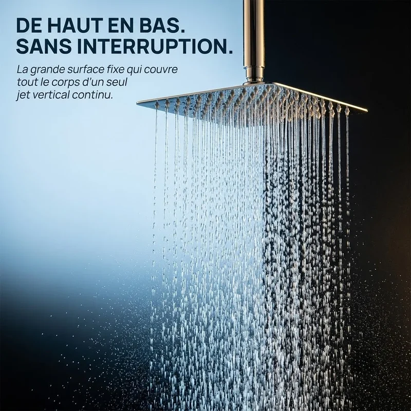 Pommeau de douche fixe très fin chrome